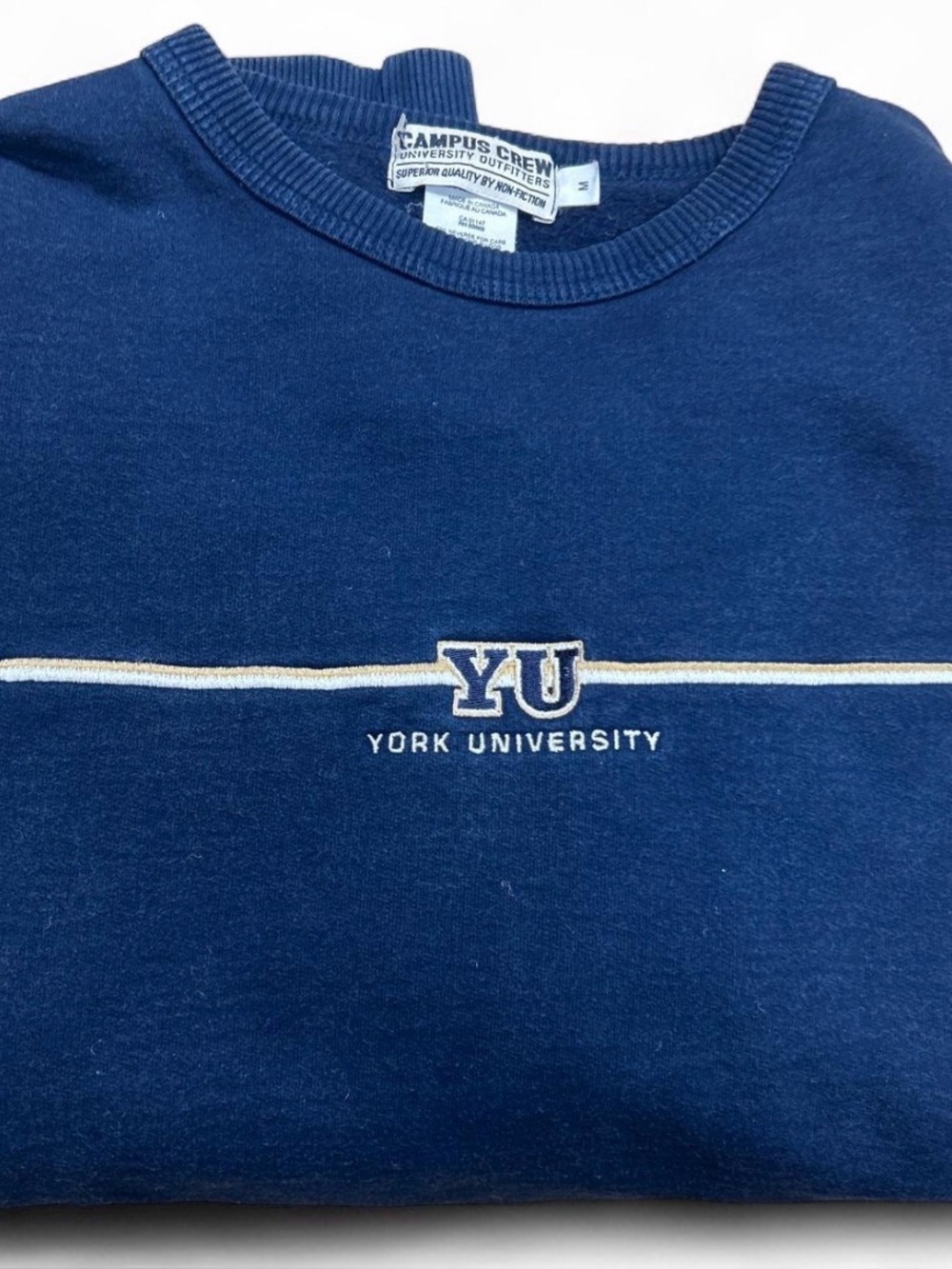Campus Crew York University Navy Blue Crewneck Sweater